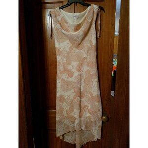 Studio Y Maxi Sundress Dress Size 13 Juniors Off White Peach Cream
